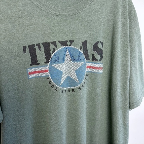 Texas Lone Star State Green Tee Short Sleeve XL - Picture 3 of 7